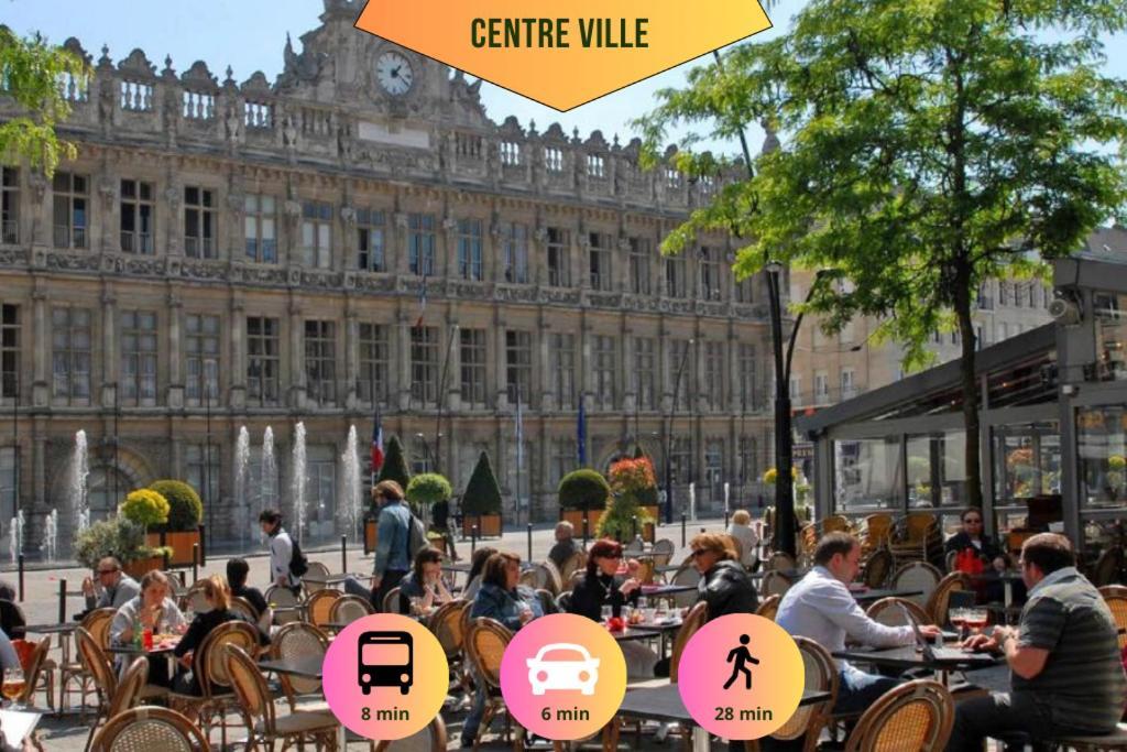 Ideal Pro & Couple - 2 Logements Theme Boho Chic Rdc & Dandy 1Er Etage - Quartier Calme - Jardin - Wifi Hd - Smart Tv - Parking Gratuit - Proche Centre & Transports - Ask Home Valenciennes Exteriör bild