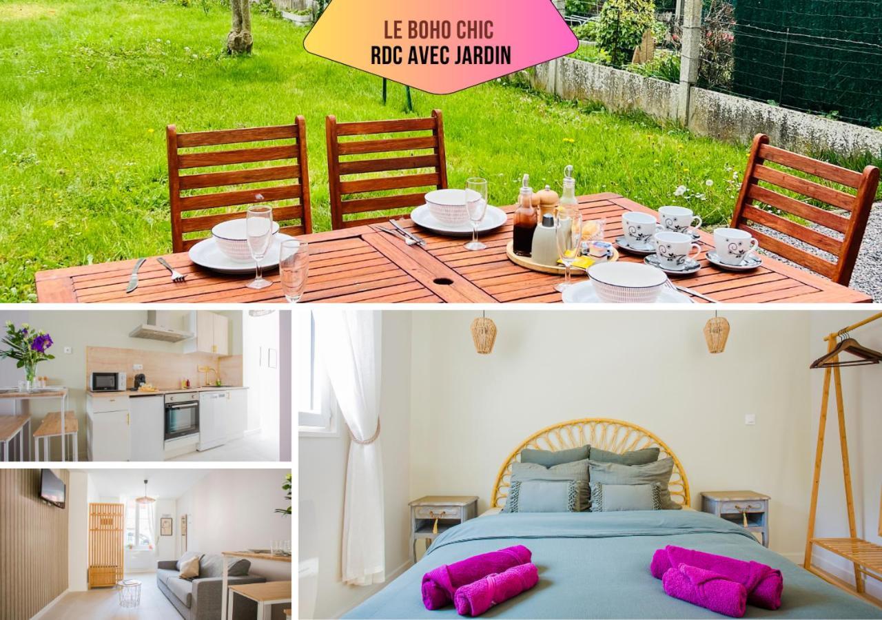 Ideal Pro & Couple - 2 Logements Theme Boho Chic Rdc & Dandy 1Er Etage - Quartier Calme - Jardin - Wifi Hd - Smart Tv - Parking Gratuit - Proche Centre & Transports - Ask Home Valenciennes Exteriör bild