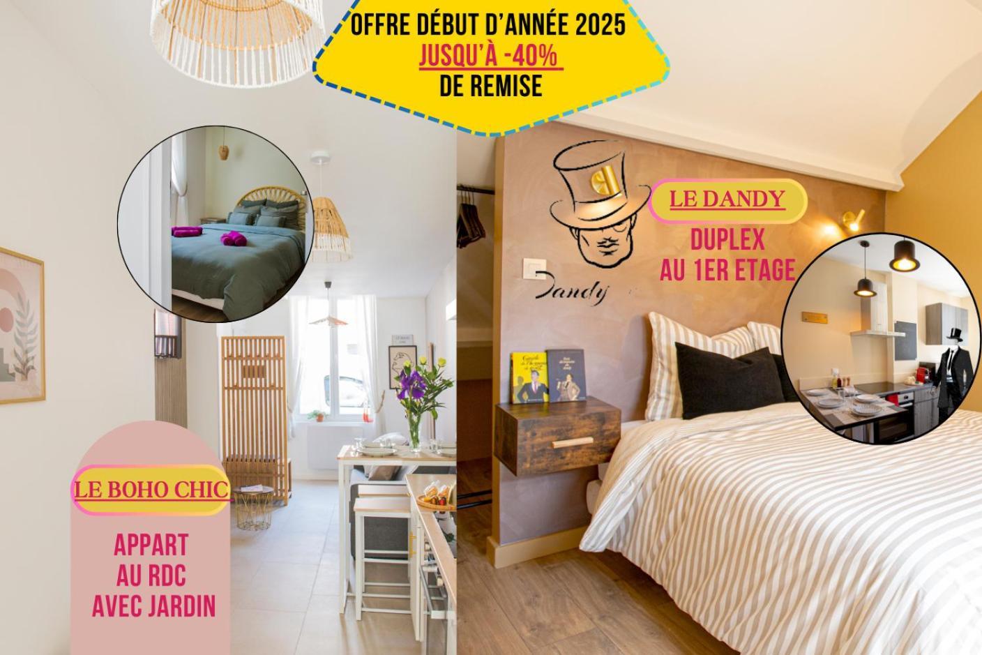 Ideal Pro & Couple - 2 Logements Theme Boho Chic Rdc & Dandy 1Er Etage - Quartier Calme - Jardin - Wifi Hd - Smart Tv - Parking Gratuit - Proche Centre & Transports - Ask Home Valenciennes Exteriör bild