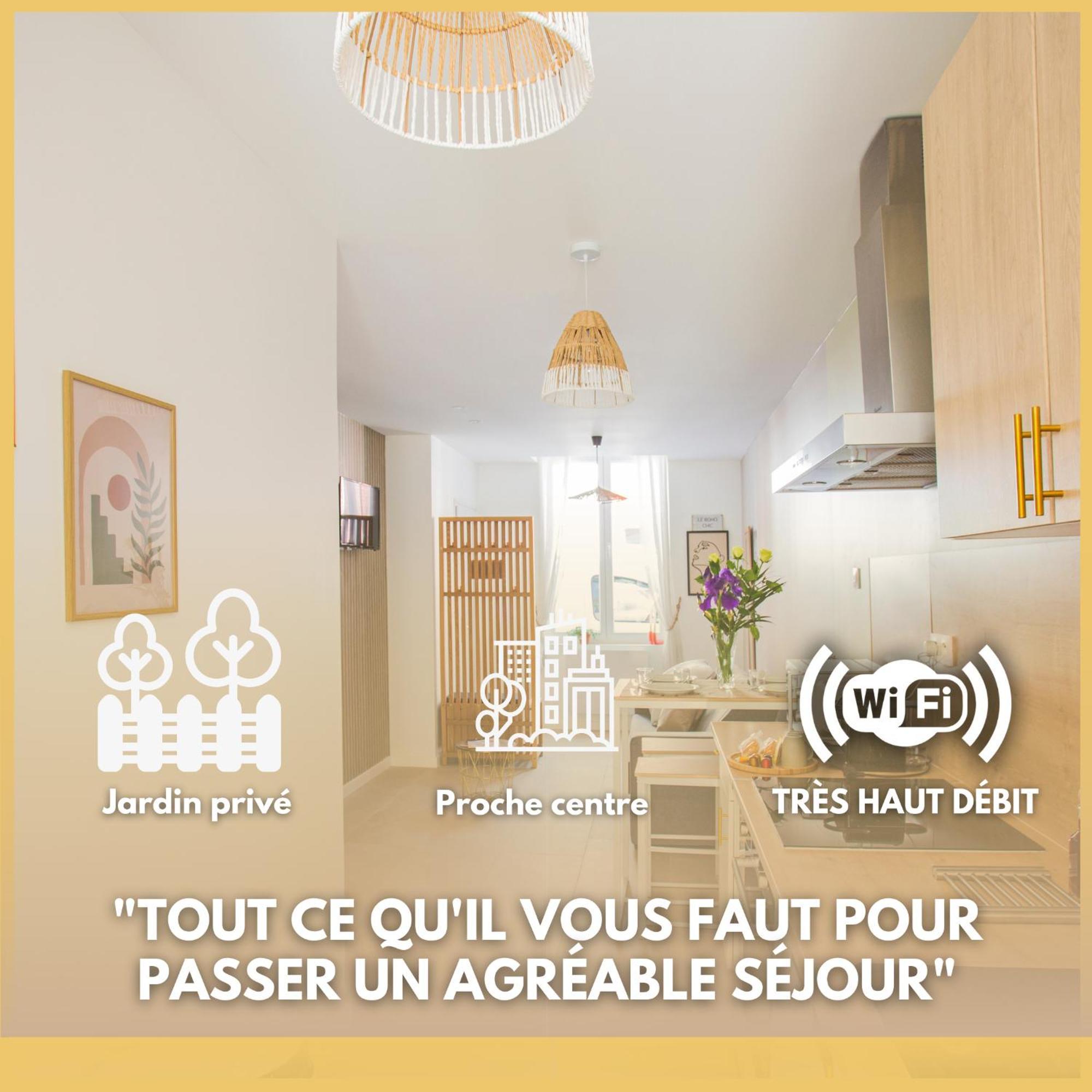 Ideal Pro & Couple - 2 Logements Theme Boho Chic Rdc & Dandy 1Er Etage - Quartier Calme - Jardin - Wifi Hd - Smart Tv - Parking Gratuit - Proche Centre & Transports - Ask Home Valenciennes Exteriör bild